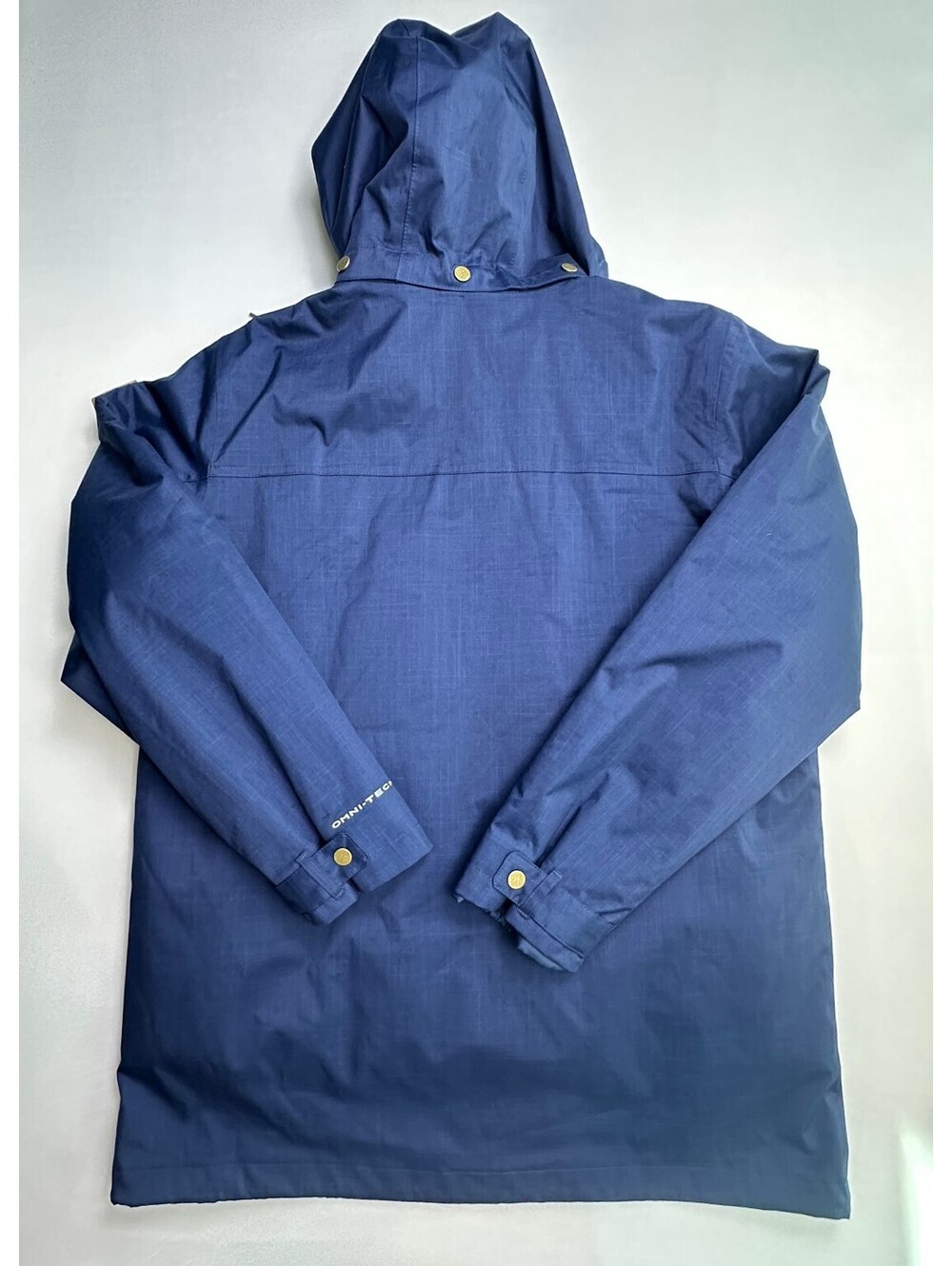 Columbia Interchange Omni-Tech Blue Hooded Jacket L NWOT - Picture 2 of 10